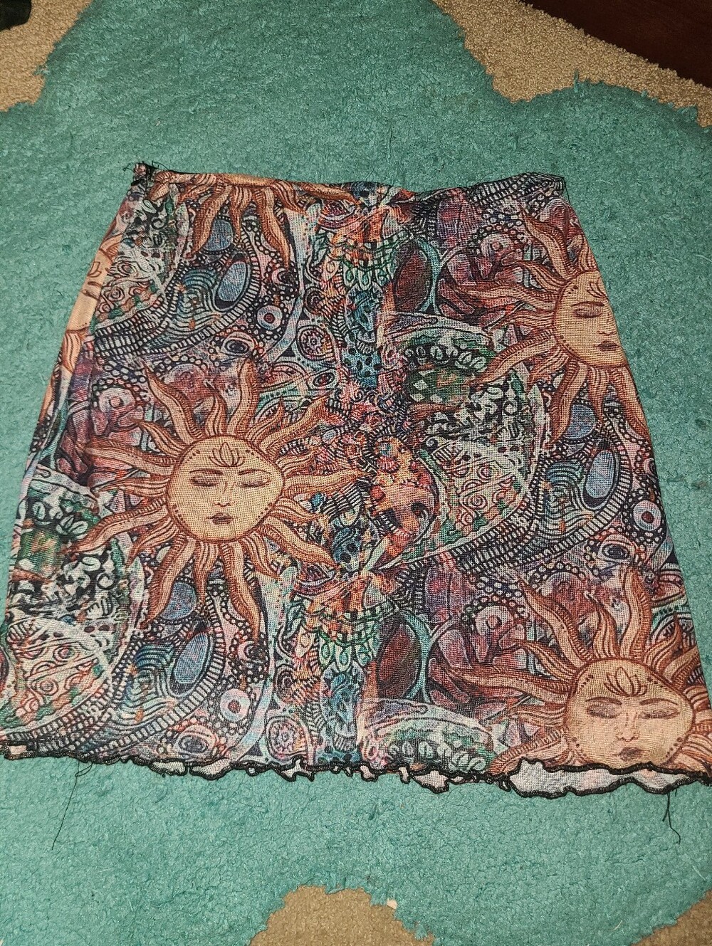 Stunning Sun Abstract Mini Skirt